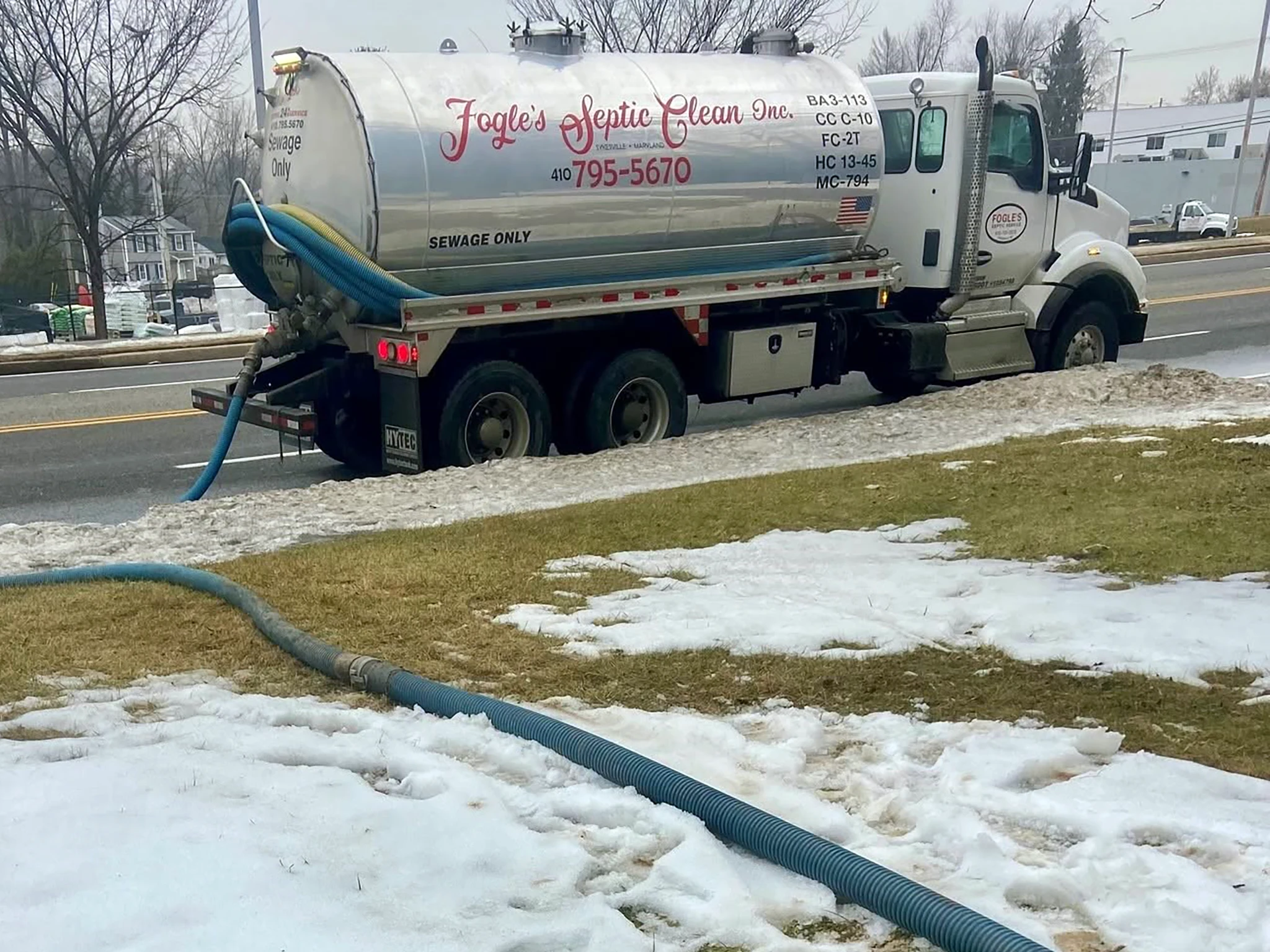Fogles Septic Service curbside